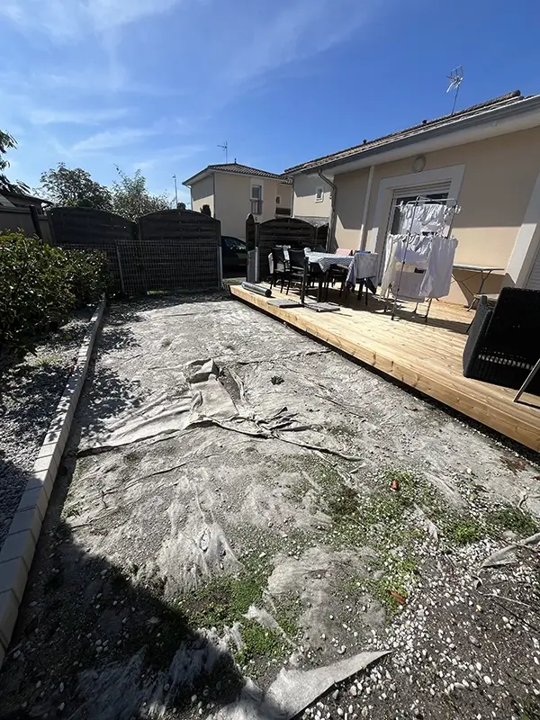 Création de jardin en Gironde (33) avant travaux